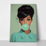 Πίνακας σε Καμβά AFROCENTRIC BUBBLEGUM MINT