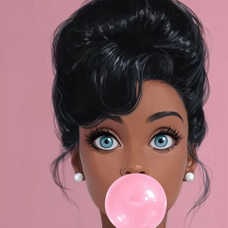 Πίνακας σε Καμβά AFROCENTRIC BUBBLEGUM -  Sticky 5