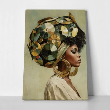 Πίνακας σε Καμβά AFROCENTRIC CD HAIR - 