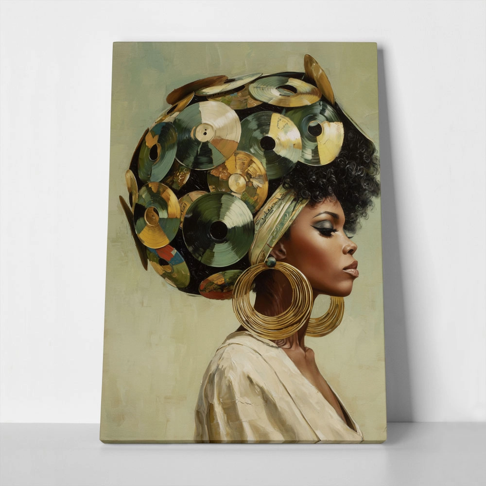 Πίνακας σε Καμβά AFROCENTRIC CD HAIR
