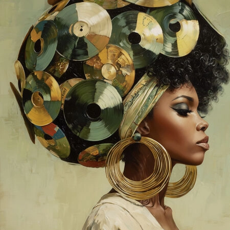 Πίνακας σε Καμβά AFROCENTRIC CD HAIR -  Sticky 5
