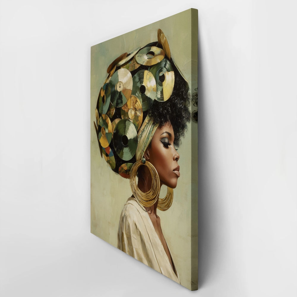 Πίνακας σε Καμβά AFROCENTRIC CD HAIR