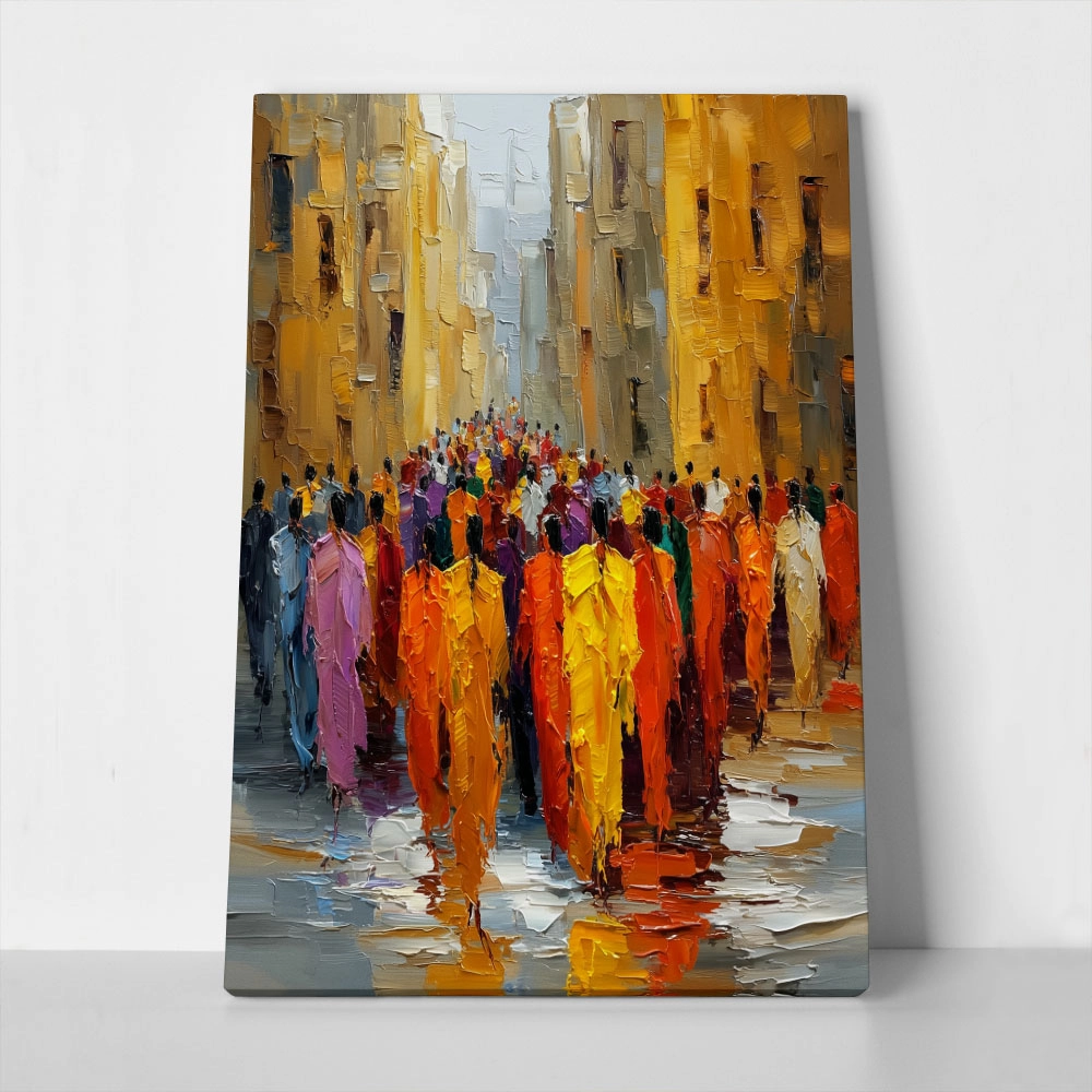 Πίνακας σε Καμβά AFROCENTRIC COLORFUL PEOPLE