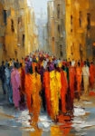 Πίνακας σε Καμβά AFROCENTRIC COLORFUL PEOPLE