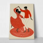 Πίνακας σε Καμβά AFROCENTRIC COUPLE DANCING