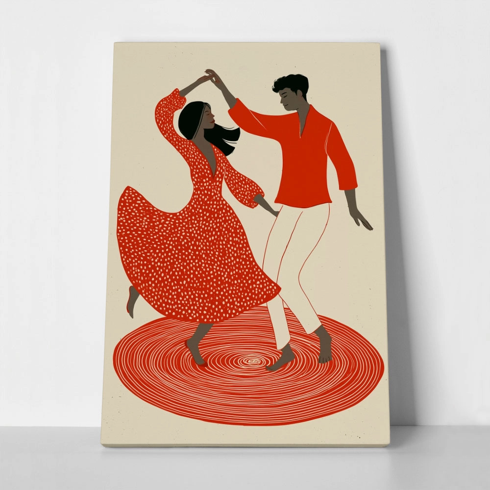 Πίνακας σε Καμβά AFROCENTRIC COUPLE DANCING