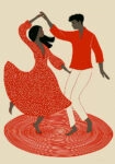 Πίνακας σε Καμβά AFROCENTRIC COUPLE DANCING