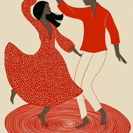 Πίνακας σε Καμβά AFROCENTRIC COUPLE DANCING -  Sticky 5