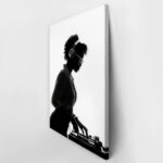 Πίνακας σε Καμβά AFROCENTRIC DJ BLACK AND WHITE