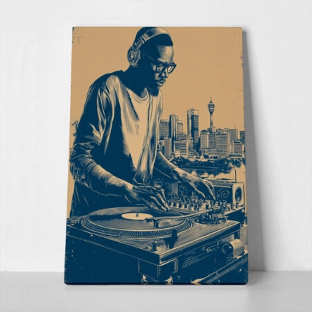 Πίνακας σε Καμβά AFROCENTRIC DJ SKETCH - 