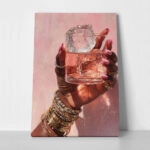 Πίνακας σε Καμβά AFROCENTRIC DRINKING PINK