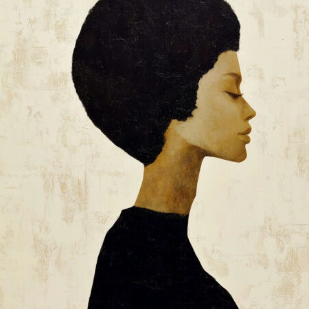 Πίνακας σε Καμβά AFROCENTRIC FEMALE PROFILE -  Sticky 5