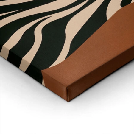 Πίνακας σε Καμβά AFROCENTRIC FEMALE SILHOUETTE WITH ZEBRA DRESS -  Sticky 2