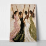 Πίνακας σε Καμβά AFROCENTRIC FOUR WOMEN PARTYING