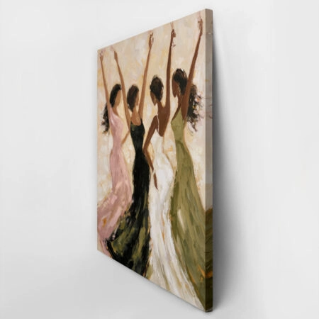 Πίνακας σε Καμβά AFROCENTRIC FOUR WOMEN PARTYING -  Sticky 3