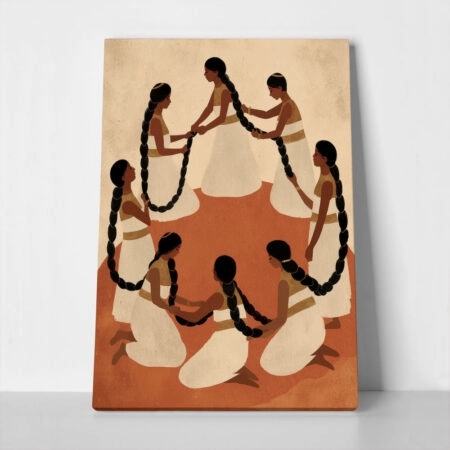 Πίνακας σε Καμβά AFROCENTRIC HAIR BRAIDING - 