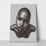 Πίνακας σε Καμβά AFROCENTRIC HALFTONE WOMAN PORTRAIT