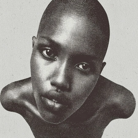 Πίνακας σε Καμβά AFROCENTRIC HALFTONE WOMAN PORTRAIT -  Sticky 5