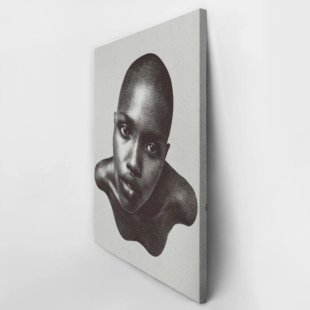 Πίνακας σε Καμβά AFROCENTRIC HALFTONE WOMAN PORTRAIT
