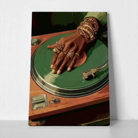 Πίνακας σε Καμβά AFROCENTRIC HAND ON PICKUP - 