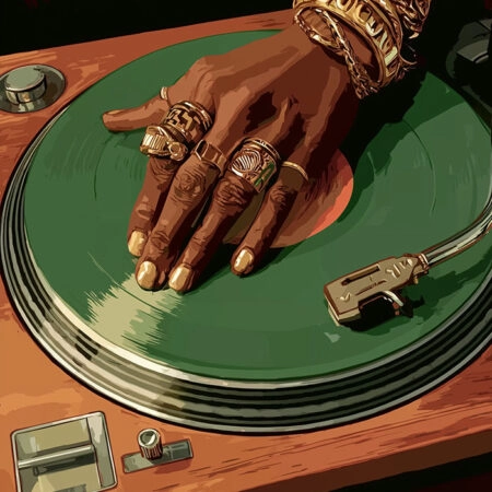 Πίνακας σε Καμβά AFROCENTRIC HAND ON PICKUP -  Sticky 5