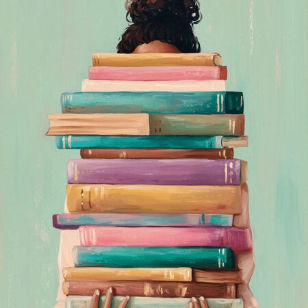 Πίνακας σε Καμβά AFROCENTRIC HOLDING BOOKS MINT -  Sticky 5