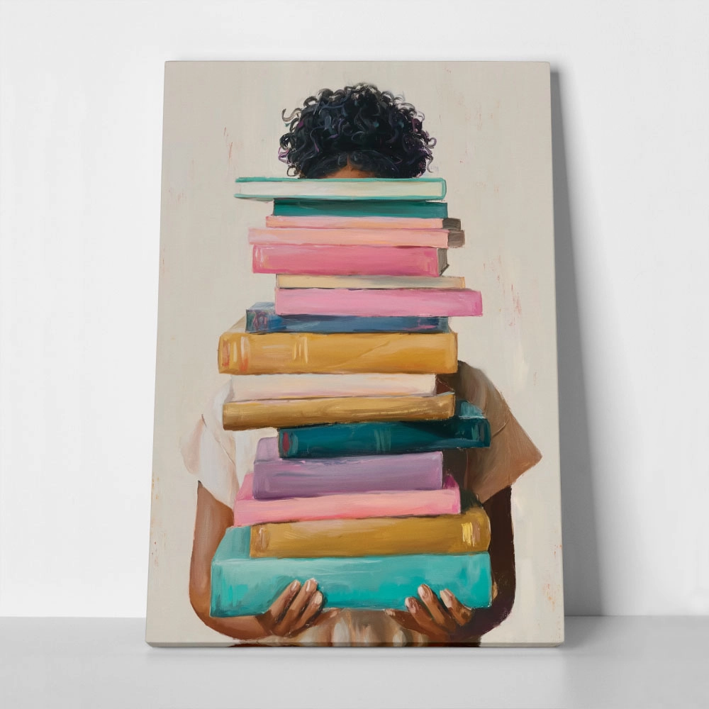 Πίνακας σε Καμβά AFROCENTRIC HOLDING BOOKS