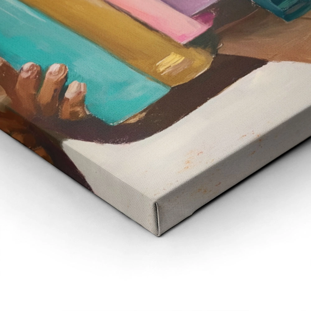 Πίνακας σε Καμβά AFROCENTRIC HOLDING BOOKS
