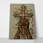 Πίνακας σε Καμβά AFROCENTRIC HOLDING CROSS