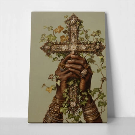 Πίνακας σε Καμβά AFROCENTRIC HOLDING CROSS