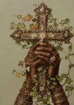Πίνακας σε Καμβά AFROCENTRIC HOLDING CROSS