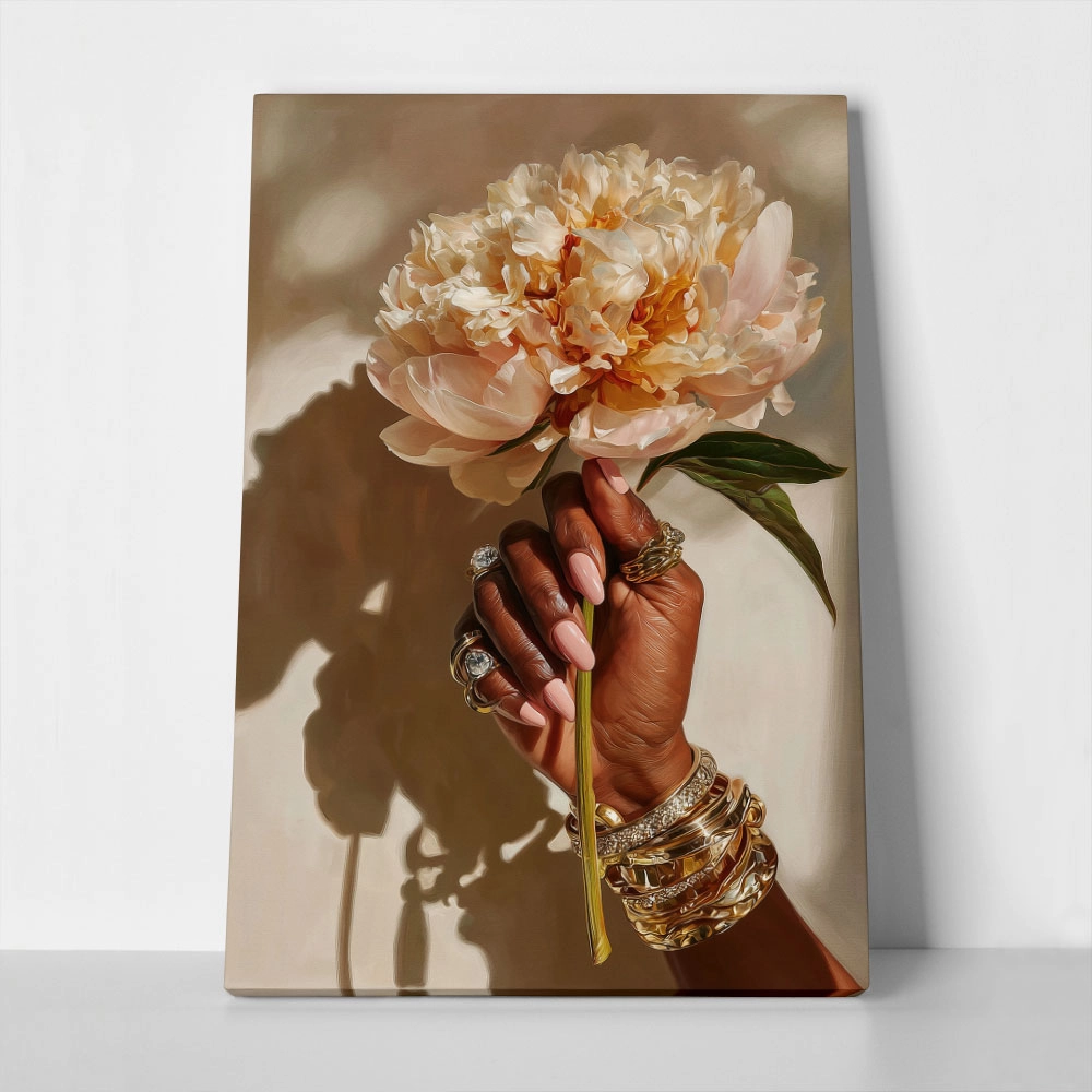 Πίνακας σε Καμβά AFROCENTRIC HOLDING FLOWER