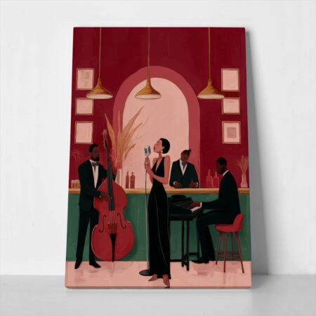 Πίνακας σε Καμβά AFROCENTRIC JAZZ CONCERT - 