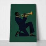 Πίνακας σε Καμβά AFROCENTRIC JAZZ PLAYER