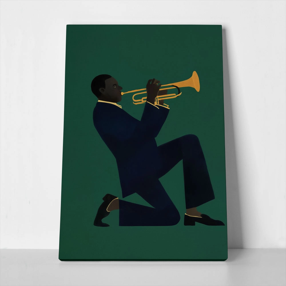 Πίνακας σε Καμβά AFROCENTRIC JAZZ PLAYER