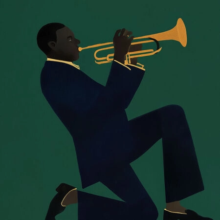 Πίνακας σε Καμβά AFROCENTRIC JAZZ PLAYER -  Sticky 5