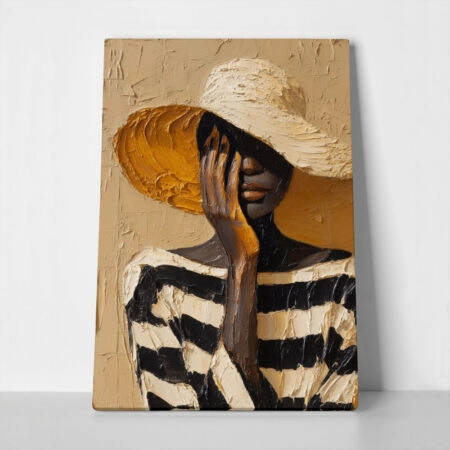 Πίνακας σε Καμβά AFROCENTRIC LINEAR LADY