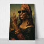 Πίνακας σε Καμβά AFROCENTRIC MONA LISA