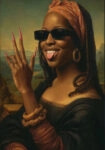 Πίνακας σε Καμβά AFROCENTRIC MONA LISA