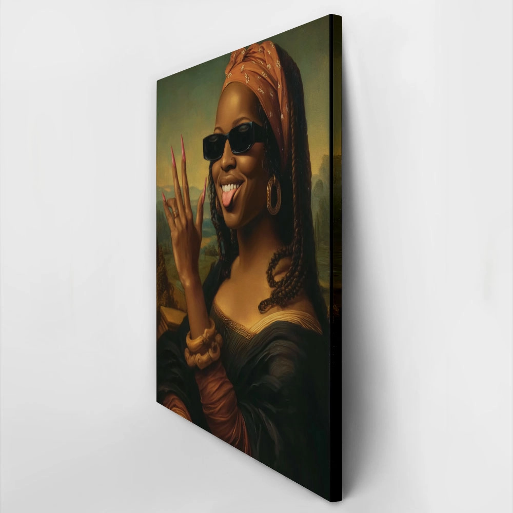 Πίνακας σε Καμβά AFROCENTRIC MONA LISA