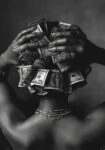 Πίνακας σε Καμβά AFROCENTRIC MONEY HAIR