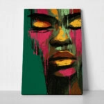 Πίνακας σε Καμβά AFROCENTRIC PAINTED FACE