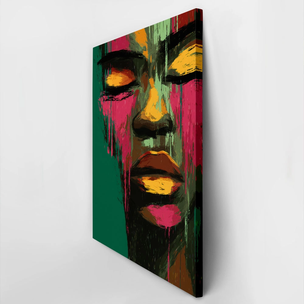 Πίνακας σε Καμβά AFROCENTRIC PAINTED FACE