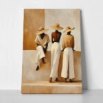 Πίνακας σε Καμβά AFROCENTRIC PEOPLE WITH HATS