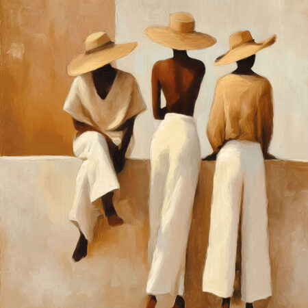 Πίνακας σε Καμβά AFROCENTRIC PEOPLE WITH HATS -  Sticky 5