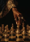 Πίνακας σε Καμβά AFROCENTRIC PLAYING CHESS DARK