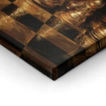 Πίνακας σε Καμβά AFROCENTRIC PLAYING CHESS DARK