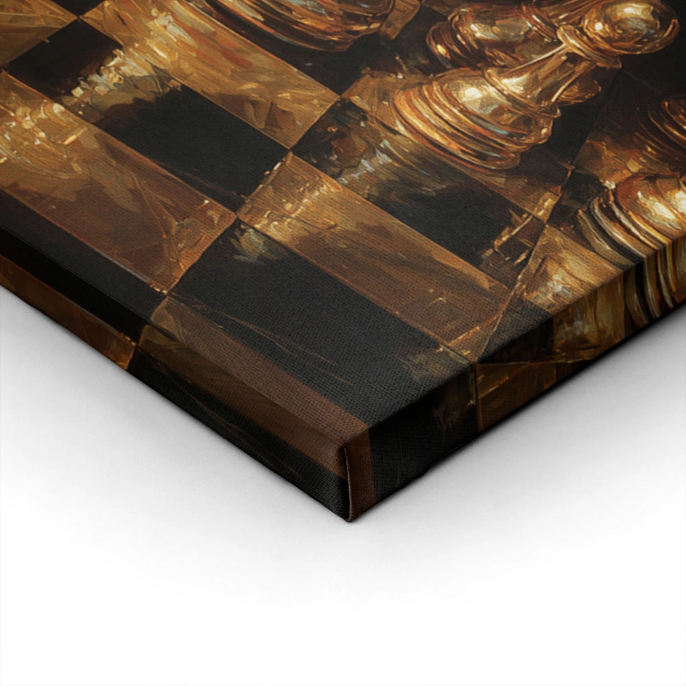 Πίνακας σε Καμβά AFROCENTRIC PLAYING CHESS DARK