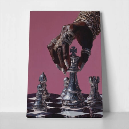 Πίνακας σε Καμβά AFROCENTRIC PLAYING CHESS