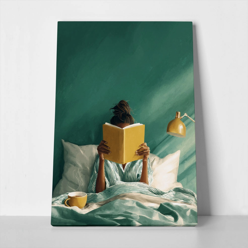 Πίνακας σε Καμβά AFROCENTRIC READING IN BED
